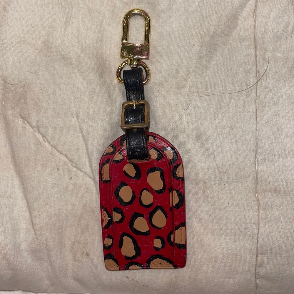 Louis Vuitton luggage tag hand painted